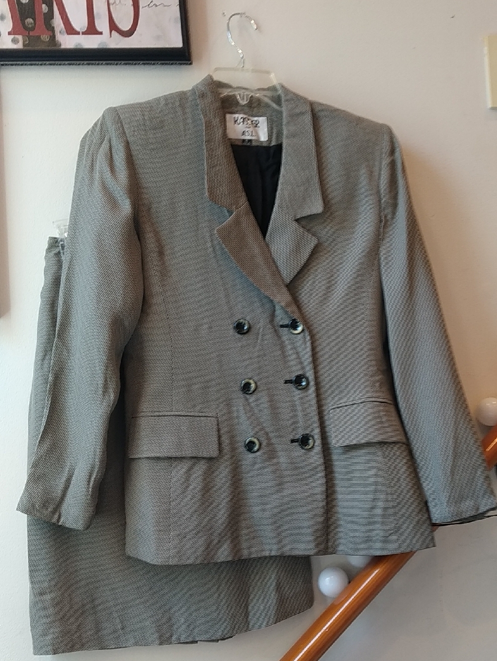 Kasper Vintage Suit Black And Beige